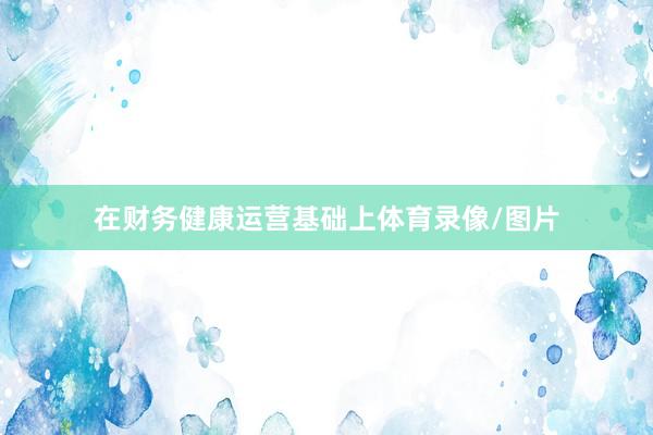 在财务健康运营基础上体育录像/图片