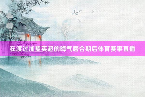 在渡过加盟英超的晦气磨合期后体育赛事直播