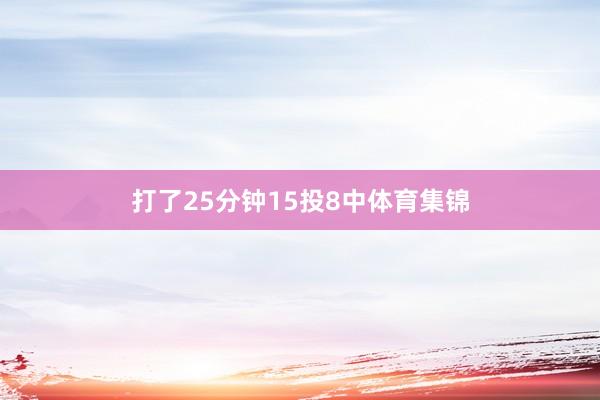 打了25分钟15投8中体育集锦