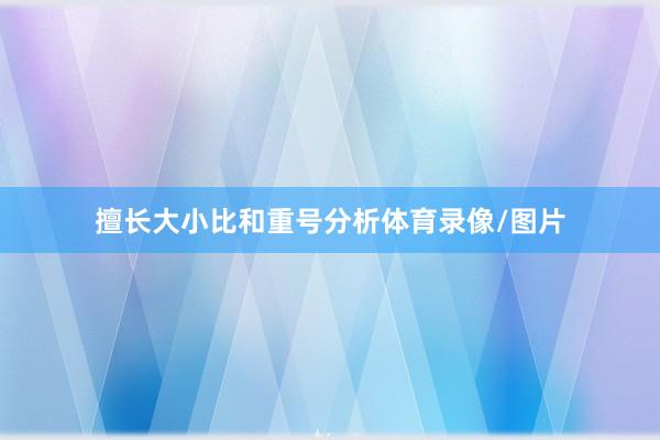 擅长大小比和重号分析体育录像/图片