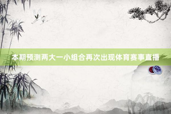 本期预测两大一小组合再次出现体育赛事直播