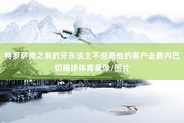 特罗萨德之前的牙东谈主不但愿他的客户去费内巴切踢球体育录像/图片