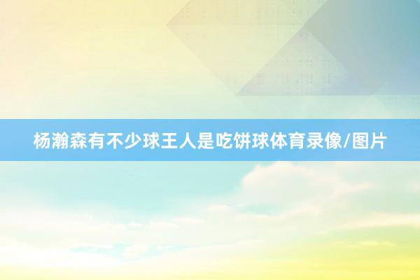 杨瀚森有不少球王人是吃饼球体育录像/图片