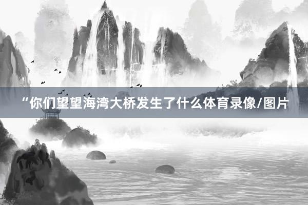 “你们望望海湾大桥发生了什么体育录像/图片