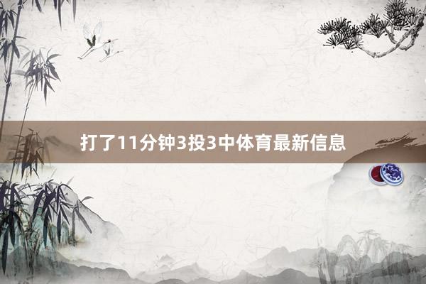 打了11分钟3投3中体育最新信息