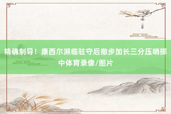 精确制导！康西尔濒临驻守后撤步加长三分压哨掷中体育录像/图片